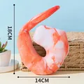 Realistic shrimp shaped squeaky plush dog toy for aggressive chewers with crinkle paper - Shrimp Style