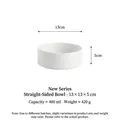 Piccola ciotola per animali in ceramica bianca opaca, diametro 13 cm, capacità 400 ml - Ciotola Diritta Opaca Piccola [Bianco]