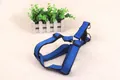 Close-up of adjustable blue dog harness with durable nylon straps and metal rings - Harness Only / 3cm / Blue With Black Border