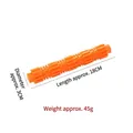 Orange spiked TPR dog chew toy for molar cleaning and interactive training, 18cm length - Small (18cm) / Orange