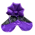 Purple and black pet Halloween cloak with stand-up collar for cats and small dogs - S / Robe / Black Purple