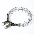 Durable detachable metal prong dog training collar with camouflage nylon strap - Regular Fit / 3.0mm*50cm / Camo Green