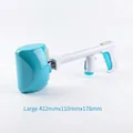 Grand ramasse-crottes pour chien avec long manche et distributeur de sacs, turquoise - Grand (Comprend un rouleau de sacs à déjections) / Bleu sarcelle