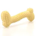 Osso da masticare per cani giallo crema con punte per pulizia dentale in TPR duraturo - Giallo Macaron