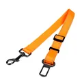 Ceinture de sécurité réfléchissante orange pour animaux de compagnie avec boucle en métal - Modèle en Polyester Réfléchissant / 2.5*60-70cm / Orange