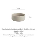 Piccola ciotola in ceramica beige opaco per animali, capacità 400 ml, diametro 13 cm - Ciotola Diritta Opaca Piccola [Grigio]