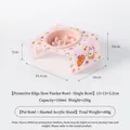 Pink slow feed ceramic pet bowl with tilted acrylic stand featuring cute bear and bunny prints. - Small Slow Feeder (Pink) with Tilted Pink Stand