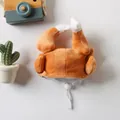 Detailed view of plush turkey hat showing soft texture and adjustable white drawstring. - One Size / Chicken Leg Hat