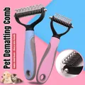 Professional pet dematting comb tool for cats and dogs in pink and blue variants - L / 17-Teeth / Pink