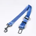 Ceinture de sécurité bleue pour chien en voiture avec boucle réglable et clip en métal. - Modèle en Polyester Réfléchissant / 2.5*60-70cm / Bleu