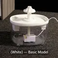 Fontana automatica per gatti bianca, modello base con serbatoio trasparente e filtro - modello base / 【2000ml+Doppio Filtro】Bianco / Bianco