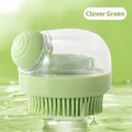 Clover green silicone pet grooming and massage bath brush tool for small and large dogs - One Size (OPP Bag) / Clover Green