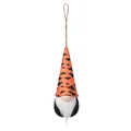 Halloween gnome ornament with orange bat-print hat and white beard hanging decoration - Orange Hat With Bats