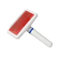 Spazzola professionale per cani e gatti con cuscino rosso e manico bianco ergonomico - Spazzola Cardatore con Manico Bianco / Bianco
