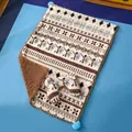Cozy patterned pet blanket with matching U-shaped pillow for small dogs and cats - Fair Isle Set [Blanket + Pillow] / S: 50*35cm (Recommended for 3.5kg Cat / 2.5kg Dog)