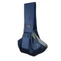 Breathable navy blue mesh pet sling carrier for small dogs and cats, summer style - 78*62*11CM / Dark Blue