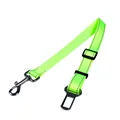 Ceinture de sécurité réglable pour animaux avec coutures réfléchissantes vert citron - Modèle en Polyester Réfléchissant / 2.5*60-70cm / Vert Fluorescent