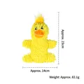 Yellow plush duck squeaky dog toy with bite-resistant texture, 23cm height for pet play - Yellow Funny Squeaking Duck