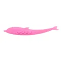 Durevole gioco per gatti in silicone rosa a forma di delfino con erba gatta per gatti - Rosso rosa