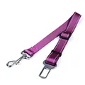 Ceinture de sécurité pour animaux en nylon violet avec coutures réfléchissantes. - Modèle en Polyester Réfléchissant / 2.5*60-70cm / Violet