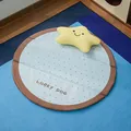 Waterdichte ronde slaapmat voor huisdieren met geel sterrenkussen voor honden - L-Diameter 60cm / Zeezout Ster (Waterdicht Alle Seizoenen)