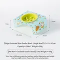 Slow feeder pet bowl with tilted light blue acrylic stand for cat and dog health - Small Slow Feeder (Green) with Tilted Blue Stand