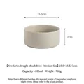 Ciotola per animali in ceramica opaca media 850ml beige 15,5x7cm - Ciotola Diritta Opaca Media [Grigio]