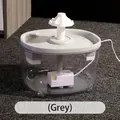 Automatischer Haustiertrinkbrunnen in Grau mit Trockenlaufschutz und Filtersystem - Anti-Trockengehen mit Licht / Grauer Trockenlaufschutz Mit Licht【2000ml+Doppelfilter】 / Grau