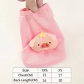 Cute pink mesh vest for small puppies and kittens featuring a 3D plush pig detail - Pink Pig