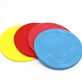 Langlebiges Hunde-Frisbee aus Vinyl in bunten Farben zum Apportieren und Trainieren - Silikon-Frisbee / Zufällige Farbe