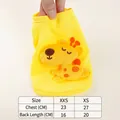 Adorable yellow giraffe pattern mesh pet vest for small puppies and kittens, size XXS/XS - Yellow Deer