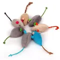 Collection of colorful plush mouse cat toys with soft textures and braided rope tails - Catnip Mouse