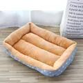 Cozy blue star pattern rectangular pet bed with warm plush interior for dogs and cats. - Size 2 (50cm*40cm) / Gray Starry Sky