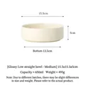 Ciotola media in ceramica bianco crema per animali, capacità 650ml e diametro 15,5cm - Taglia M / Bianco Crema Lucido