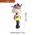 Giocattolo da masticare per cani in corda di cotone a forma di mucca, lungo 24 cm, 122 g. - Mucca / Circa 24cm