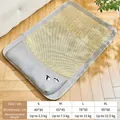 Ice silk cooling mat for pets, grey and beige design, SKU variant display. - M (60x42cm) / Gray Panda Cooling Mat