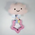 Gioco di peluche sonoro per animali con corda e anello a stella rosa - Pentagramma in Striscia di Tessuto Nuvola