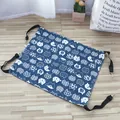 Blue cat-patterned hanging hammock with adjustable straps for pet cages and beds. - S (38*35cm) / Japanese Blue Cat