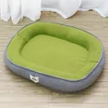 Premium green and grey corduroy pet bed for dogs and cats with soft plush interior - New Runway Bed - Mint Green / Small 52*42*8cm (Within 2.5kg)