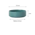Ciotola media in ceramica verde acqua lucida per animali, 15,5x5cm, 650ml volume - Taglia M / Verde Grigio Lucido