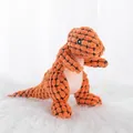 Gioco di peluche a forma di dinosauro arancione per cani con texture - Taglia unica / Dinosauro Giocattolo / Arancione