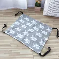 Adjustable hanging cat hammock with cute rabbit print and metal hooks for cages - S (38*35cm) / Gray Bunny Print