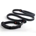 Grey reflective dog leash and collar set with breathable honeycomb mesh design - 2.0*120cm / Texture 1 - Dark Green