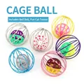 Interactive colorful caged bell ball cat toy designed for pet exercise and fun play - Cage Ball with Bell