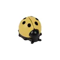 Yellow ladybug-shaped rotating catnip ball toy for cats to lick and self-entertain - Beetle Black and Yellow