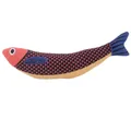 Colorful fish-shaped plush squeaky toy for dog teething and play training. - Swordfish Style / 25x5x6cm / Orange