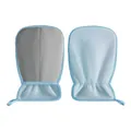 Premium light blue double-sided pet grooming deshedding glove for cats and dogs - Single Pack (W25101) / 24x16cm / Blue