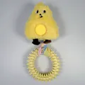 Mostro di peluche giallo con anello dentizione a punte in TPR per piccoli cani - Anello con Punte in Striscia di Tessuto Formaggio