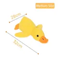 Medium squeaky plush duck dog toy, 32cm length measurement display - BB Squeaker Style / M