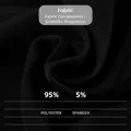 Gros plan détaillé d'un tissu noir 95% polyester et 5% élasthanne pour blazer rétro - S / Hauts / Noir